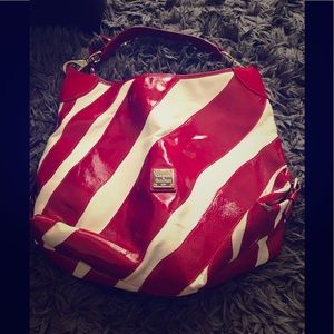 Dooney & Bourke Red/ White striped bag
